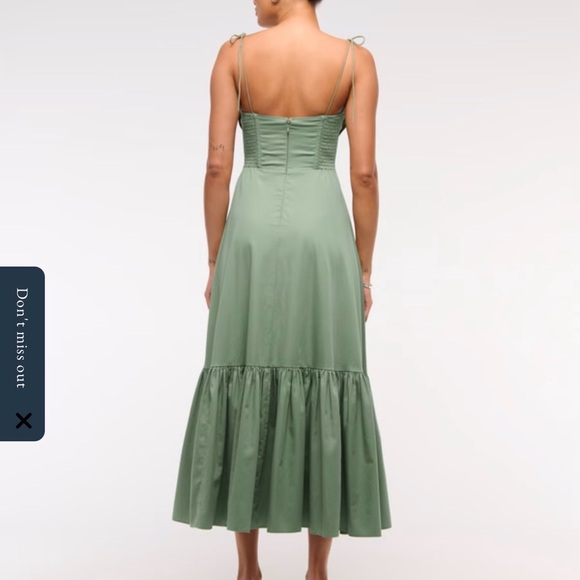 Abercrombie & Fitch Olive Midi Dress - Picture 3 of 6